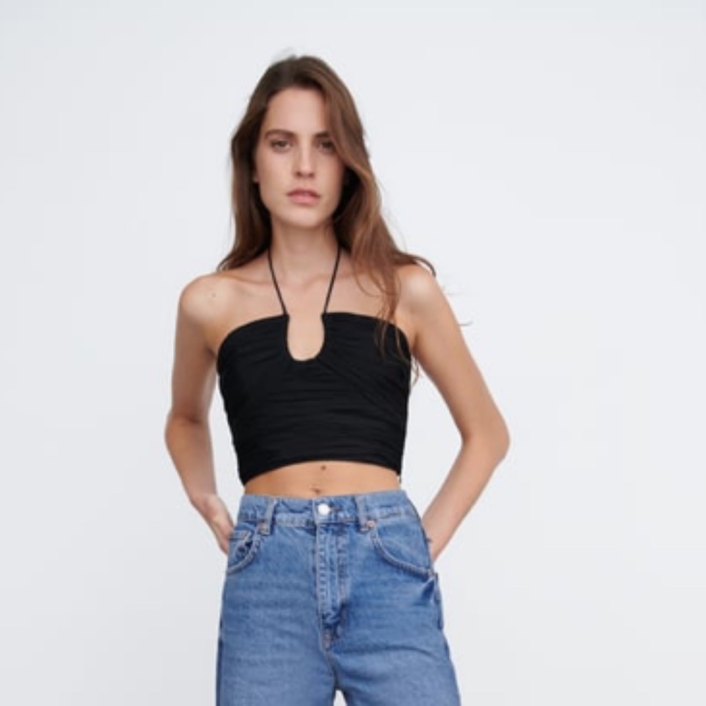 Black Zara Halter Top